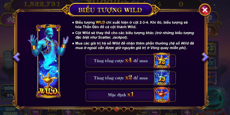 Các biểu tượng sử dụng trong aladdin 789Club