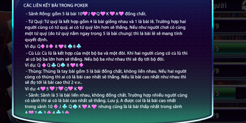 Xác định thắng thua khi đánh poker