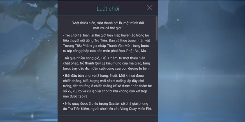 luật chơi tru tiên 789Club chi tiết