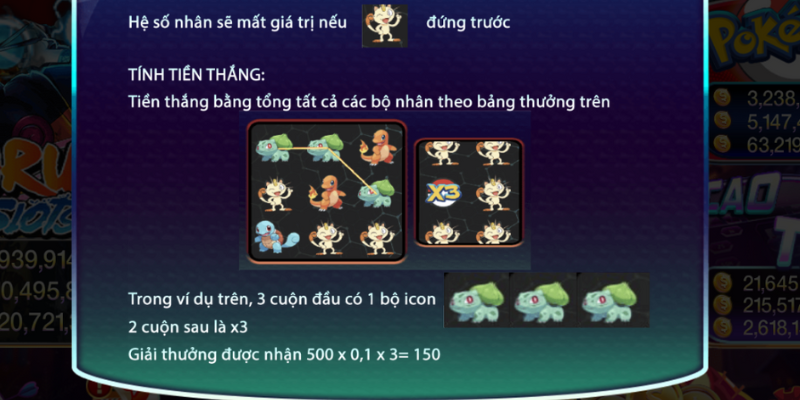 Một số quy tắc chơi minigame pókemon