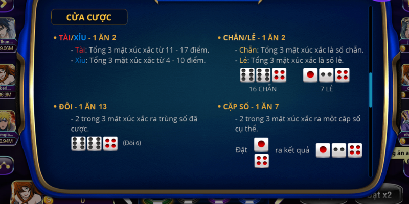 7 cửa cược sicbo 789Club cụ thể nhất